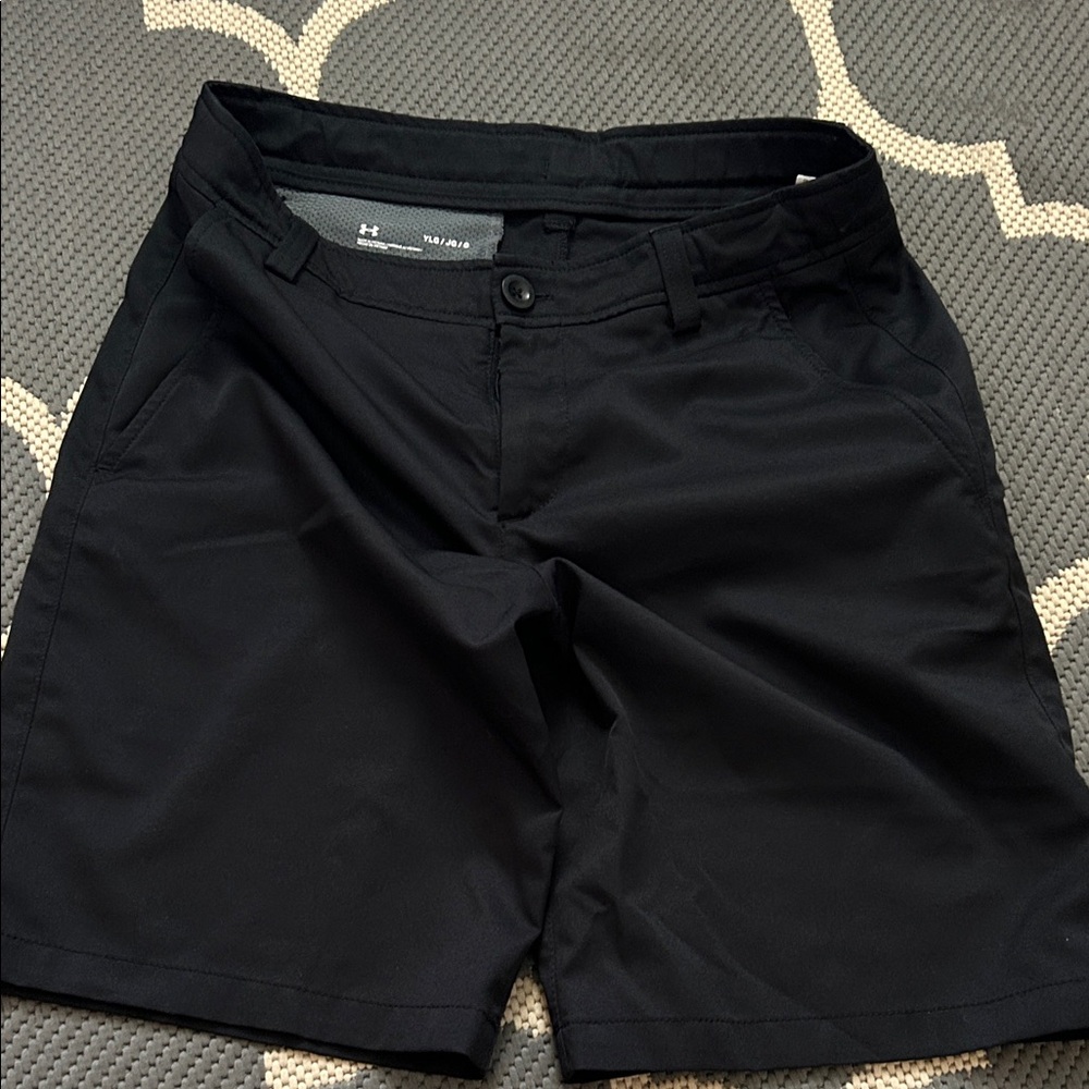 Under Armour Kids Black Golf Shorts